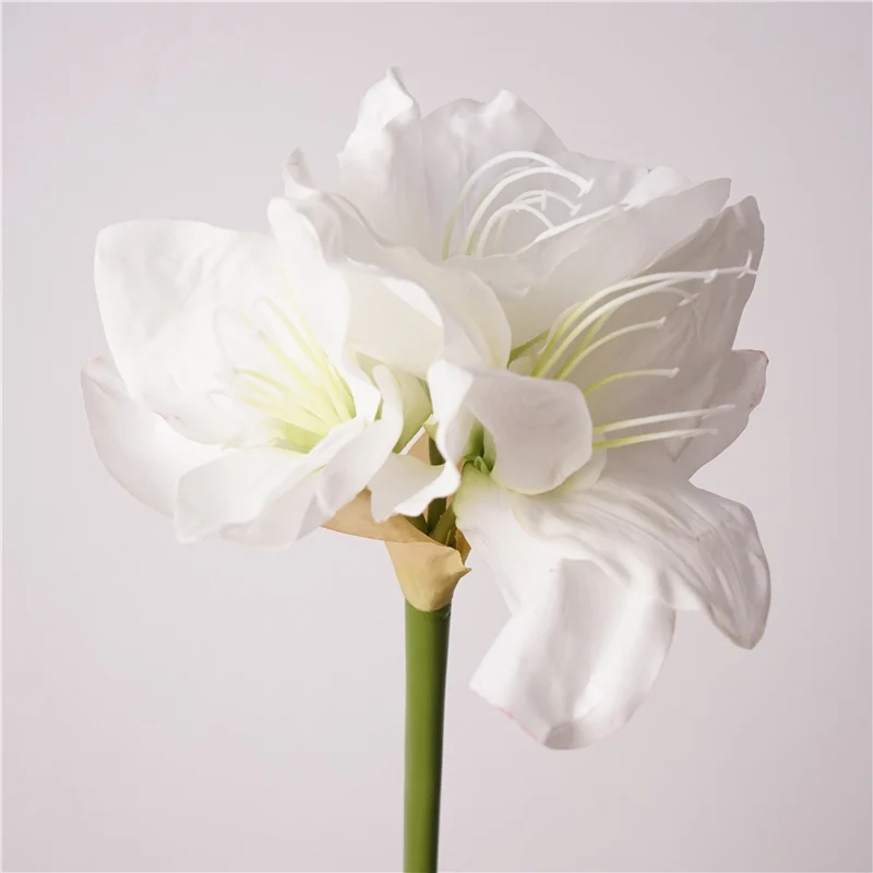 74cm Real Touch Amaryllis - Künstliche Christblume für Hochzeit & Weihnachtsdeko