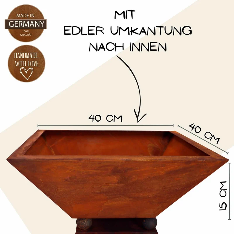 Metall Säule Carpe Diem mit verschiedenen Säulen | Edelrost Deko als Gartendekoration
