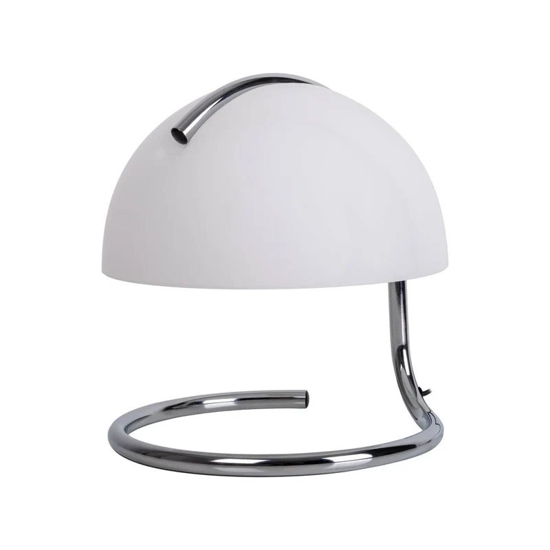Tischleuchte BURANO – Retro-Eleganz aus Chrom und Glas