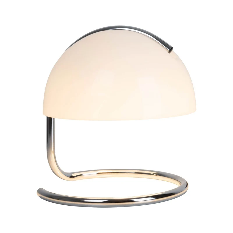 Tischleuchte BURANO – Retro-Eleganz aus Chrom und Glas