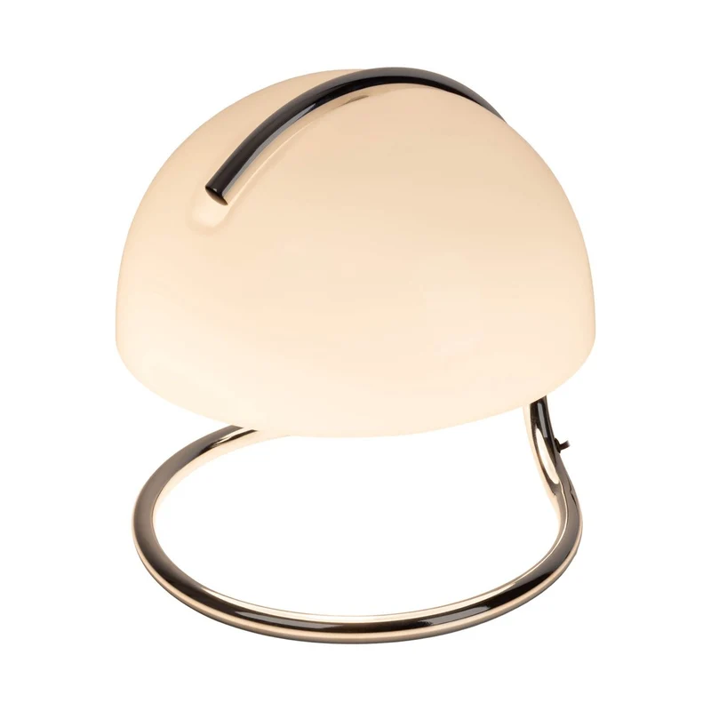 Tischleuchte BURANO – Retro-Eleganz aus Chrom und Glas