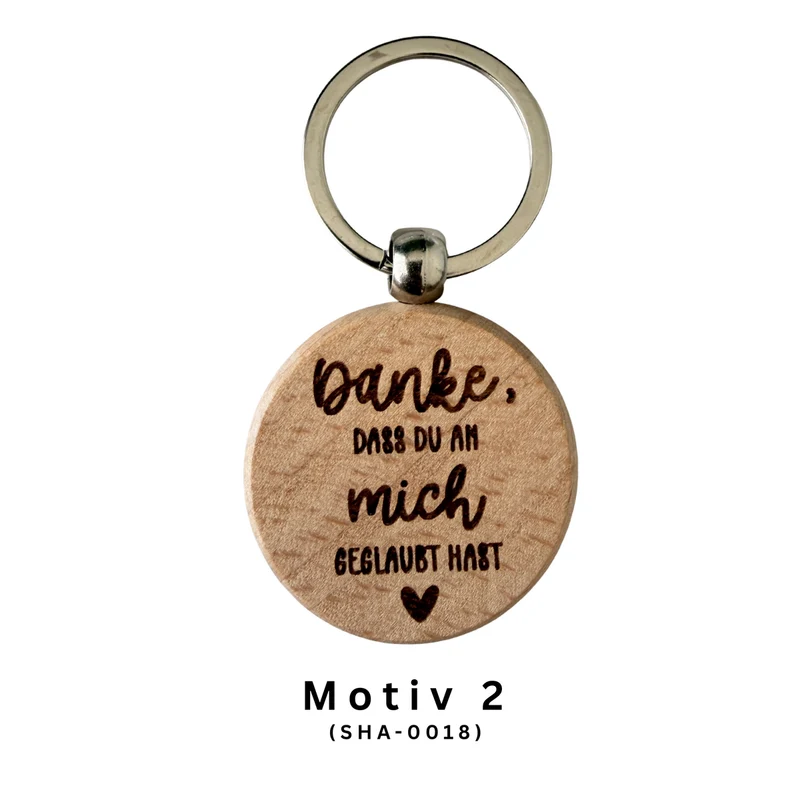Abschiedsgeschenk: Schlüsselanhänger aus Holz