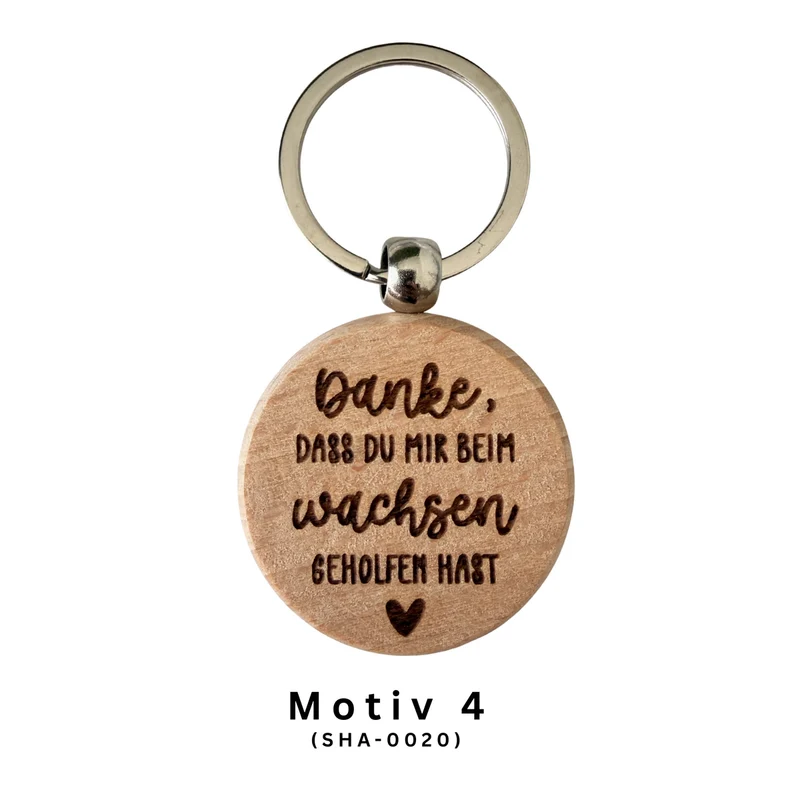 Abschiedsgeschenk: Schlüsselanhänger aus Holz