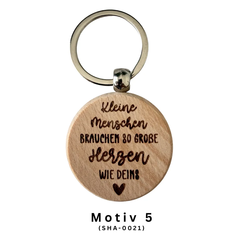 Abschiedsgeschenk: Schlüsselanhänger aus Holz
