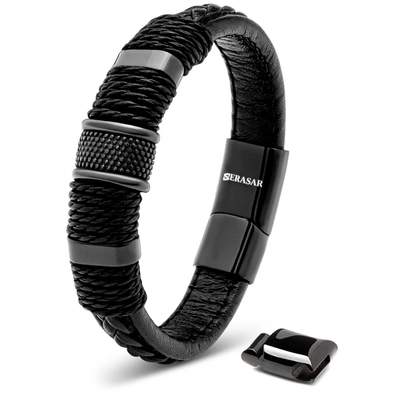 Lederarmband mit Magnetverschluss, elegantes Design