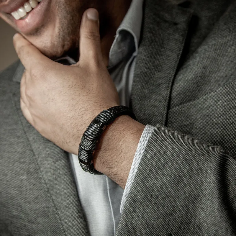 Lederarmband mit Magnetverschluss, elegantes Design