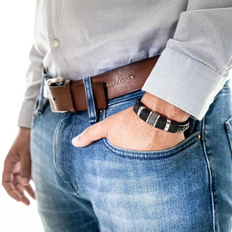Lederarmband mit Magnetverschluss, elegantes Design