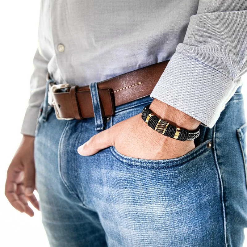 Lederarmband mit Magnetverschluss, elegantes Design
