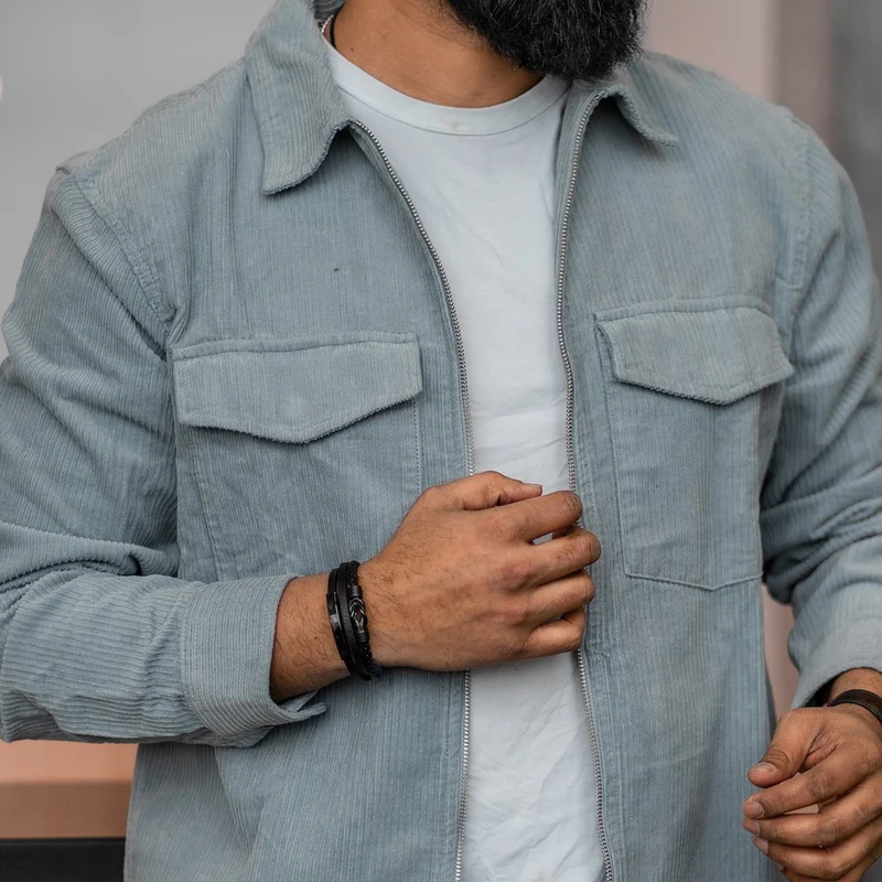 Lederarmband mit Magnetverschluss aus Edelstahl