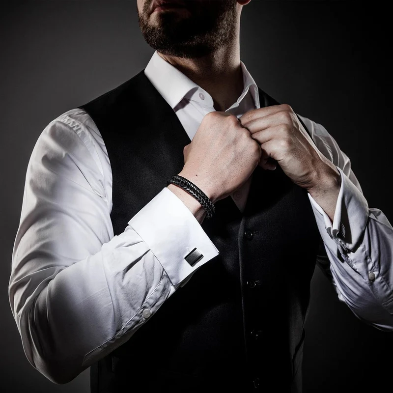 Lederarmband mit Magnetverschluss "Double"