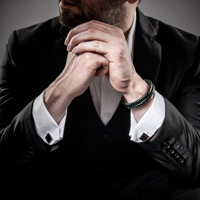 Lederarmband mit Magnetverschluss "Double"