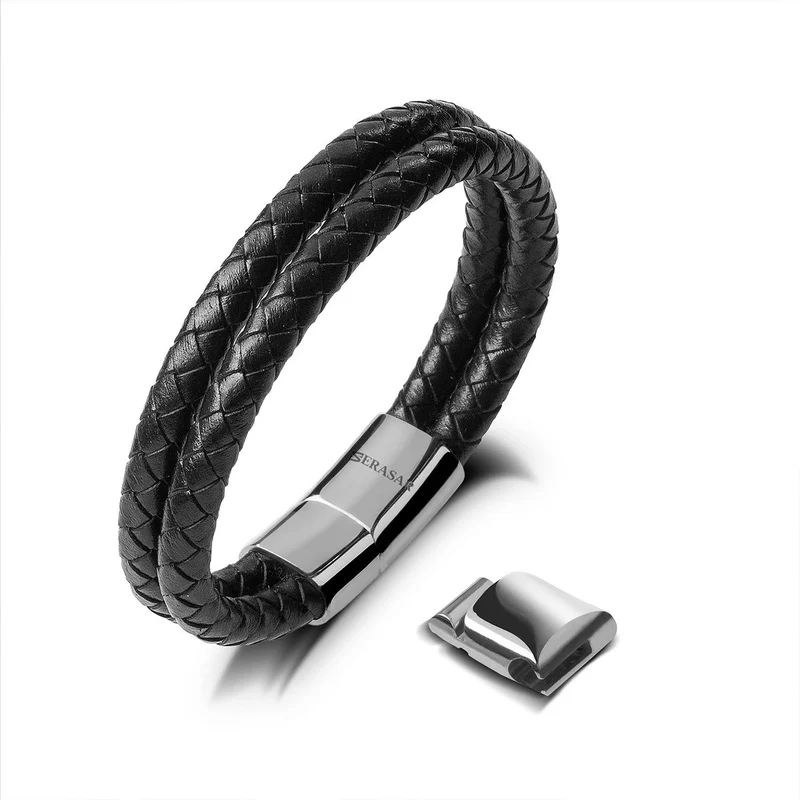 Lederarmband mit Magnetverschluss "Double"