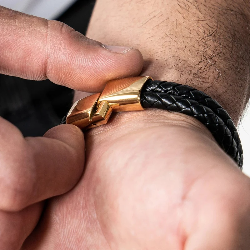Lederarmband mit Magnetverschluss "Double"