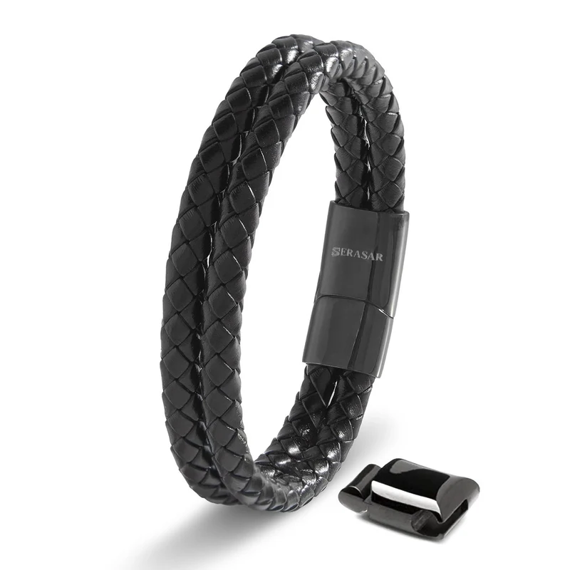 Lederarmband mit Magnetverschluss "Double"