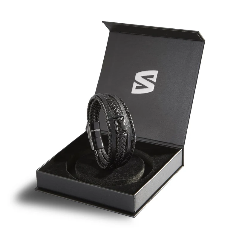 Lederarmband mit Magnetverschluss "Flake"