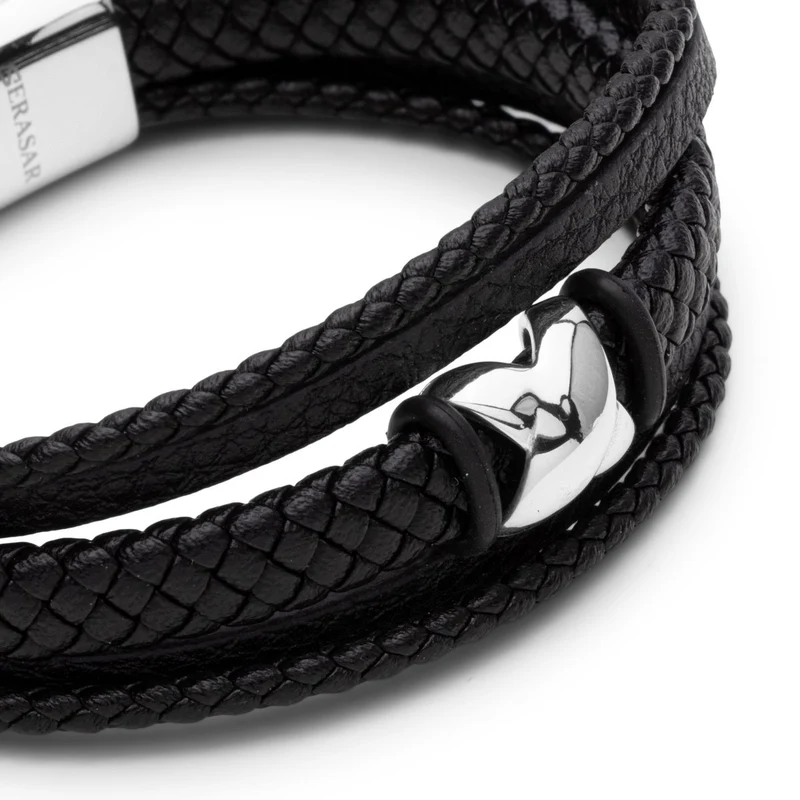 Lederarmband mit Magnetverschluss "Flake"