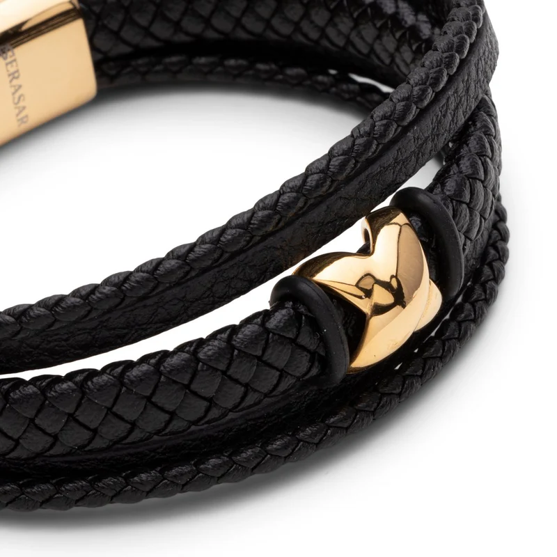 Lederarmband mit Magnetverschluss "Flake"