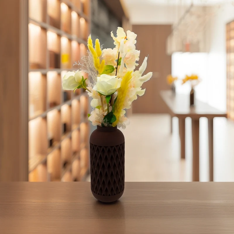 Zavira 3D-Vase – 3D-gedruckte Vase – nachhaltiges PLA – geeignet für künstliche Blumen