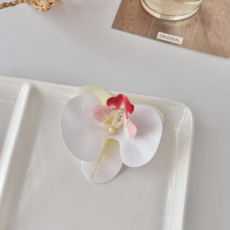 24 Stücke Orchideen-Dekorationen | Real Touch PU Künstliche Blumen | Orchideenköpfe & Künstliche Phalaenopsis-Blumenköpfe für DIY-Kunsthandwerk, Heim- und Hochzeitsdekoration