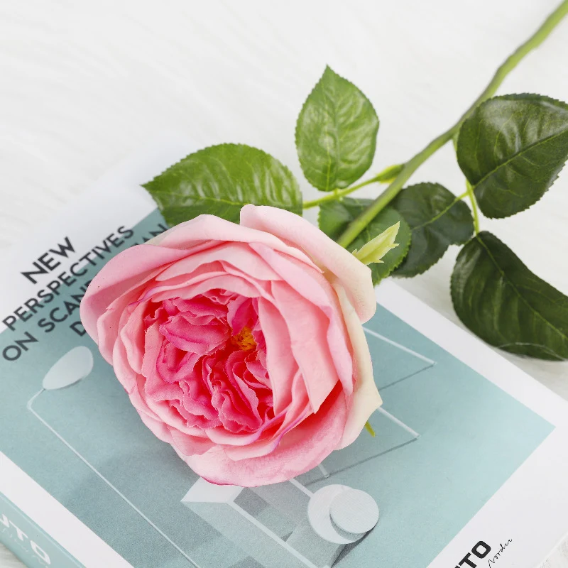 50 cm Maria Theresia Rosen mit Real-Touch-Stielen künstliche Blumen