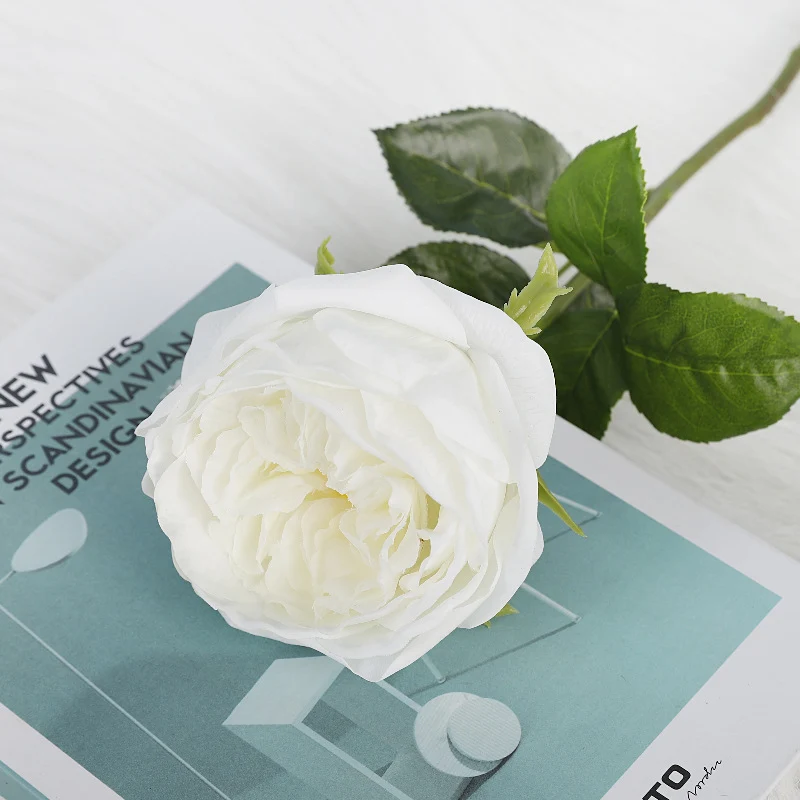 50 cm Maria Theresia Rosen mit Real-Touch-Stielen künstliche Blumen