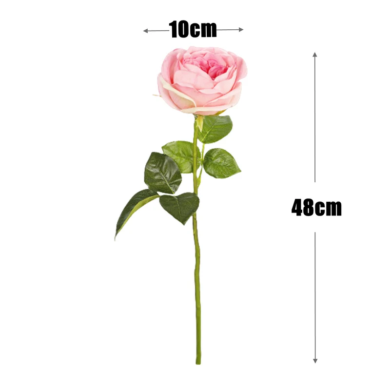 50 cm Maria Theresia Rosen mit Real-Touch-Stielen künstliche Blumen