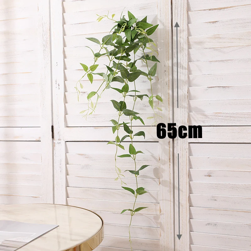 80 cm künstliche hängende Grünpflanzen – Clematisblätter für hängende Dekoration, fallende Blumensträuße & DIY
