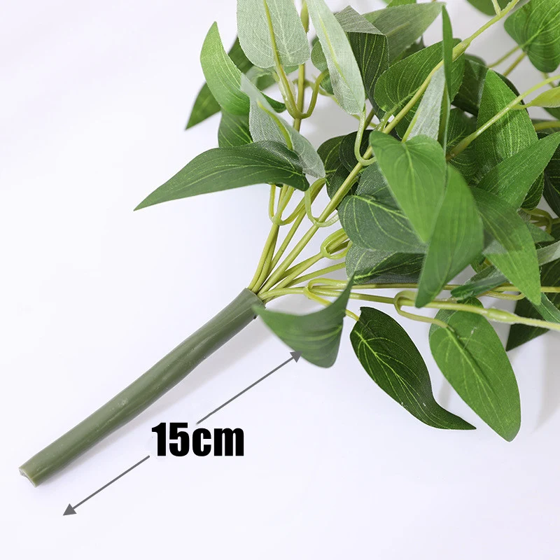 80 cm künstliche hängende Grünpflanzen – Clematisblätter für hängende Dekoration, fallende Blumensträuße & DIY