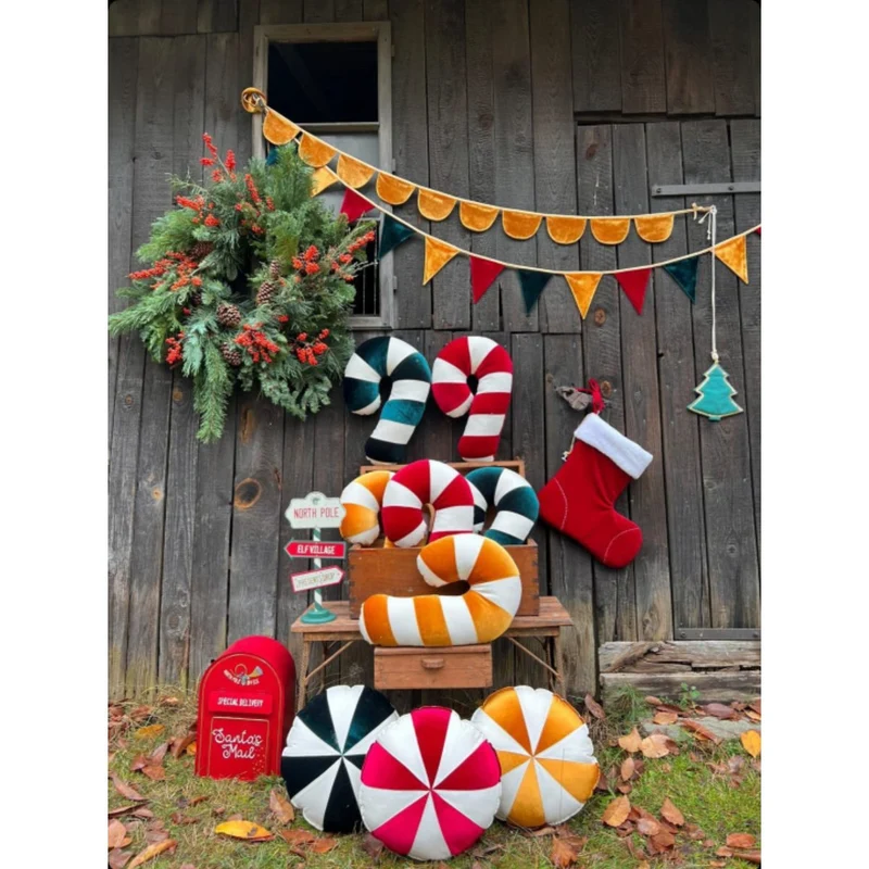 Samtgirlande „Frohe Weihnachten“, Weihnachtsdekoration