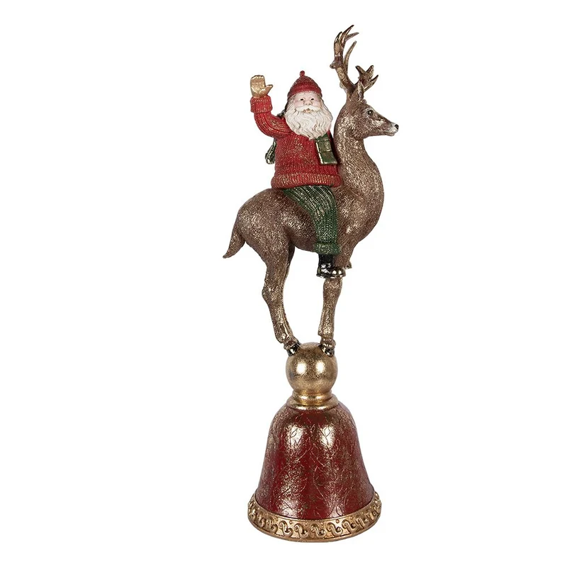 Dekorationsstatue Weihnachtsmann 24x20x63 cm brauner Kunststoff