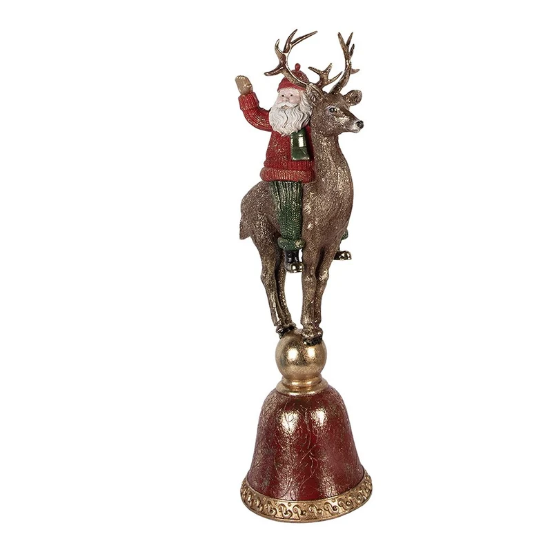 Dekorationsstatue Weihnachtsmann 24x20x63 cm brauner Kunststoff