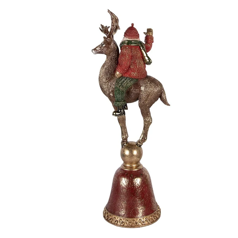 Dekorationsstatue Weihnachtsmann 24x20x63 cm brauner Kunststoff