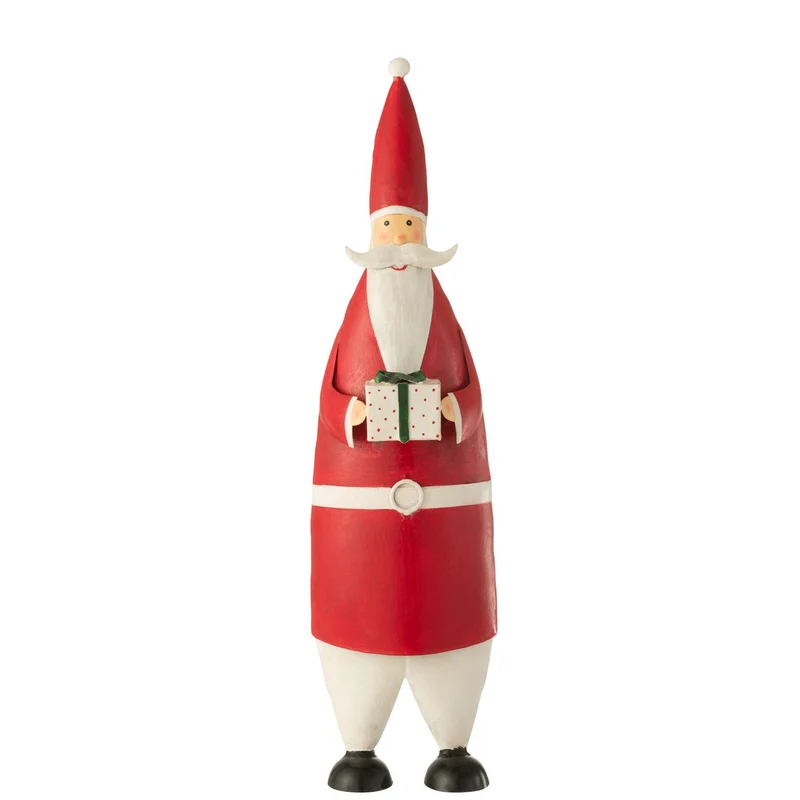 Weihnachtsfigur Weihnachtsmann - Eisen - Weiß/Rot - Groß
