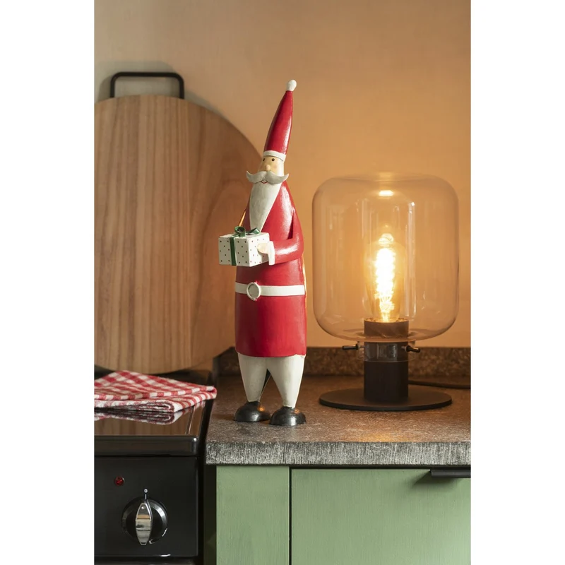 Weihnachtsfigur Weihnachtsmann - Eisen - Weiß/Rot - Groß