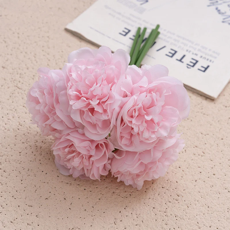 26cm Künstlicher Pfingstrosenstrauß für Hochzeiten, DIY-Hochzeitsdekoration