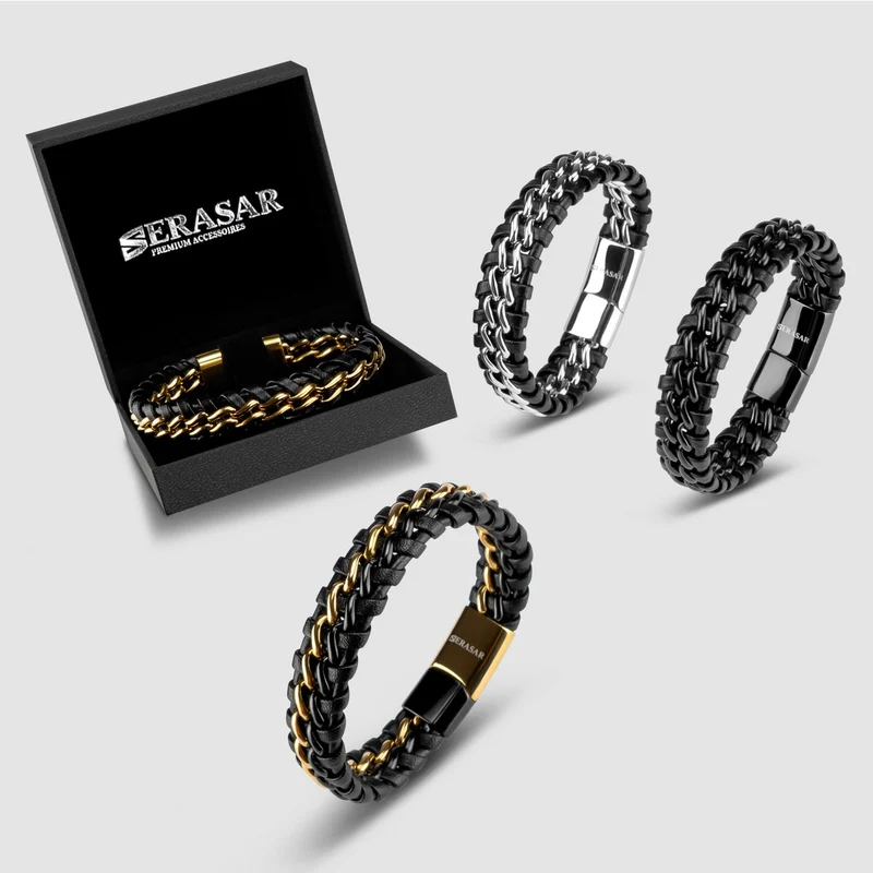 Lederarmband "Steel"