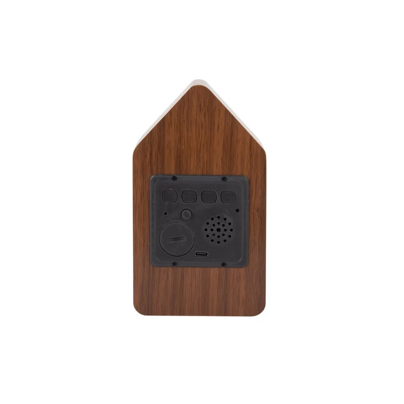 Kuckucksuhr-Wecker LED - modernes Holzfurnier mit digitaler Anzeige