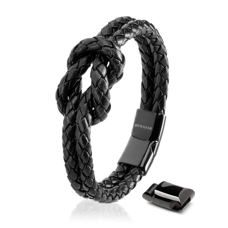 Lederarmband mit Magnetverschluss "Knot"