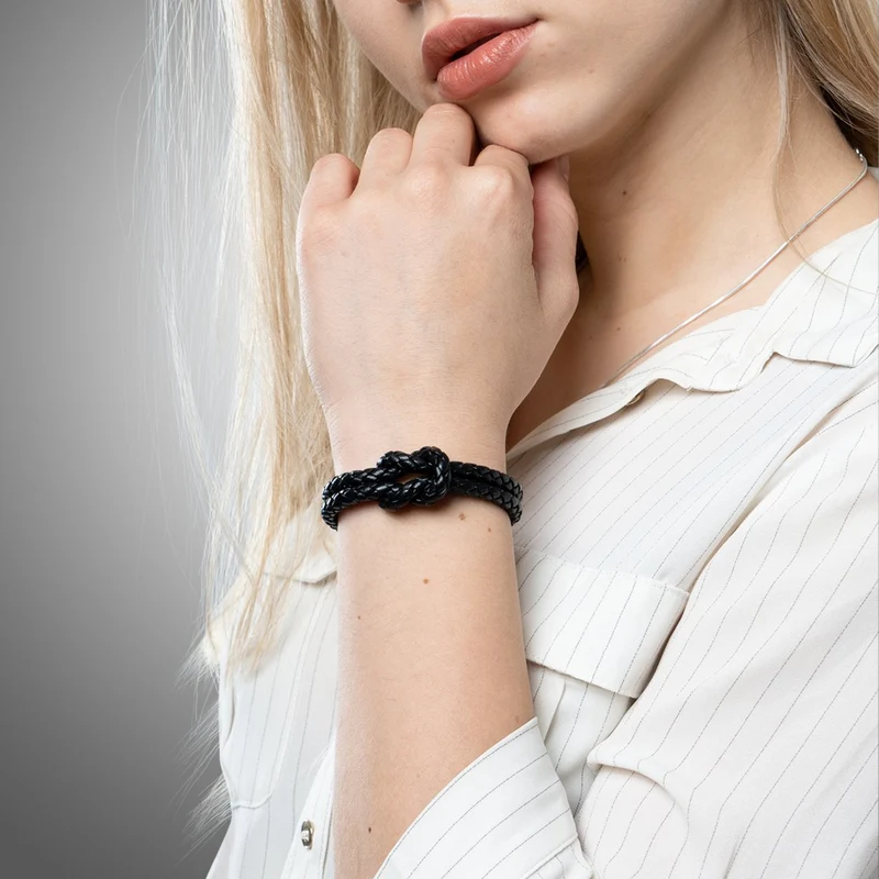 Lederarmband mit Magnetverschluss "Knot"