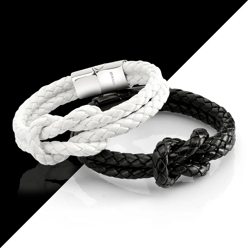 Lederarmband mit Magnetverschluss "Knot"