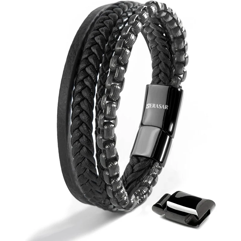 Lederarmband mit Magnetverschluss "Hero"