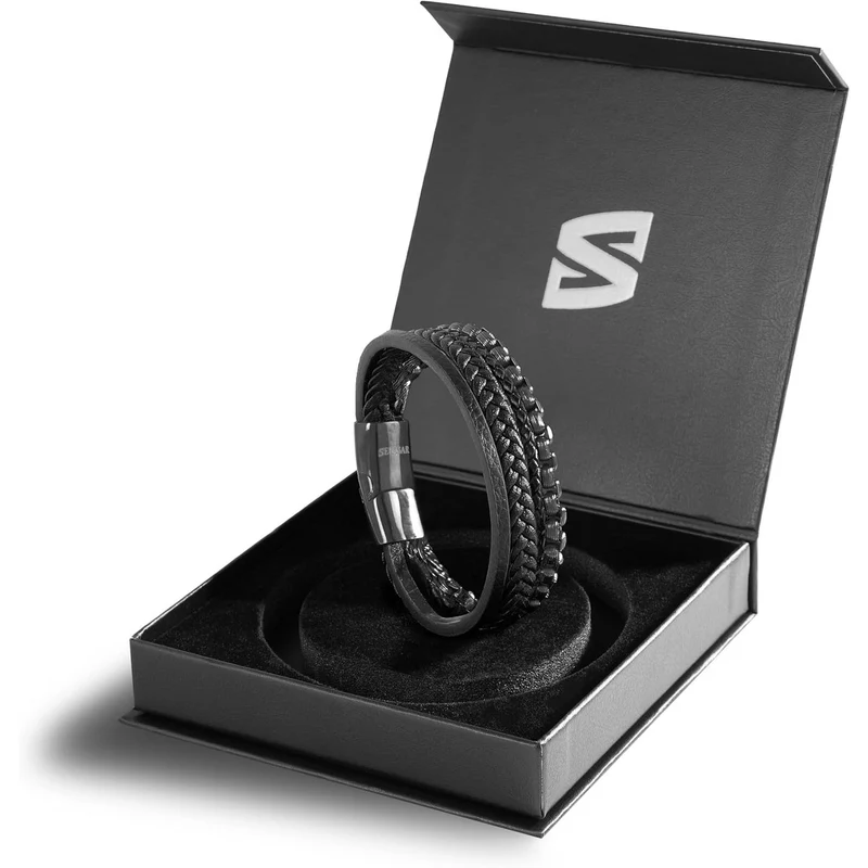 Lederarmband mit Magnetverschluss "Hero"