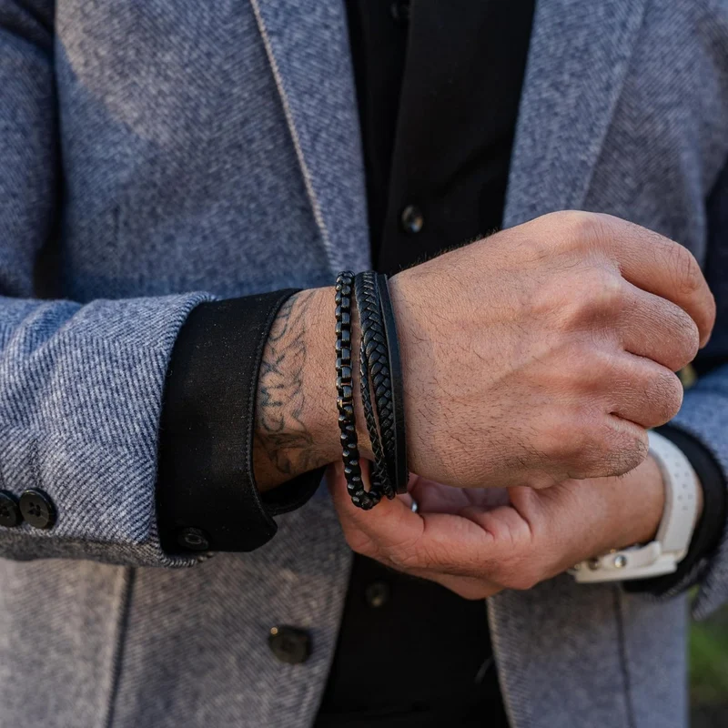 Lederarmband mit Magnetverschluss "Hero"