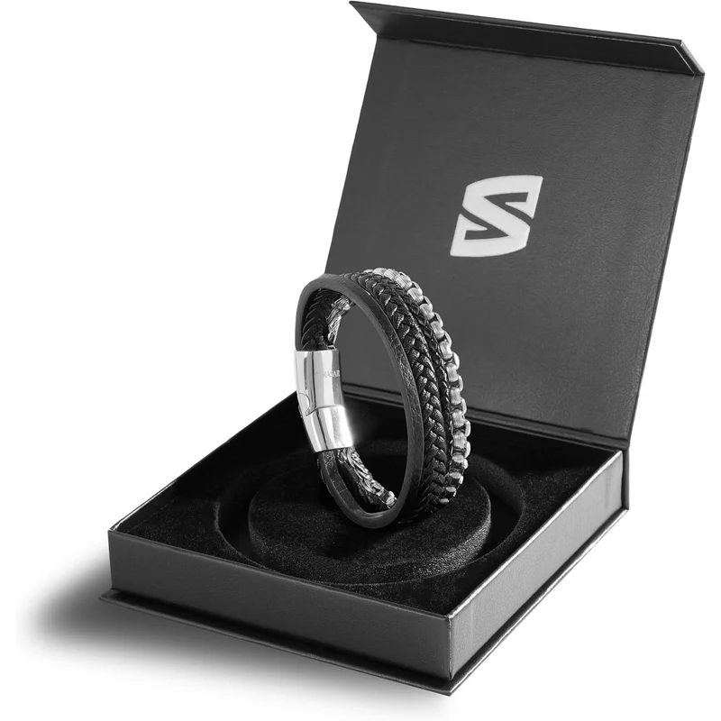 Lederarmband mit Magnetverschluss "Hero"