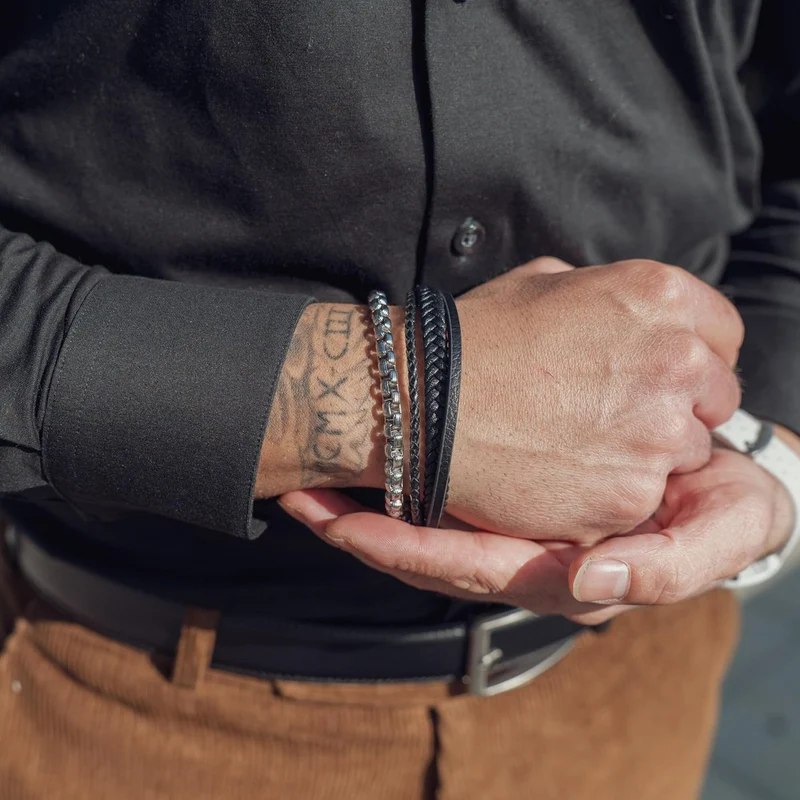 Lederarmband mit Magnetverschluss "Hero"