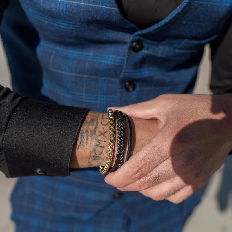 Lederarmband mit Magnetverschluss "Hero"