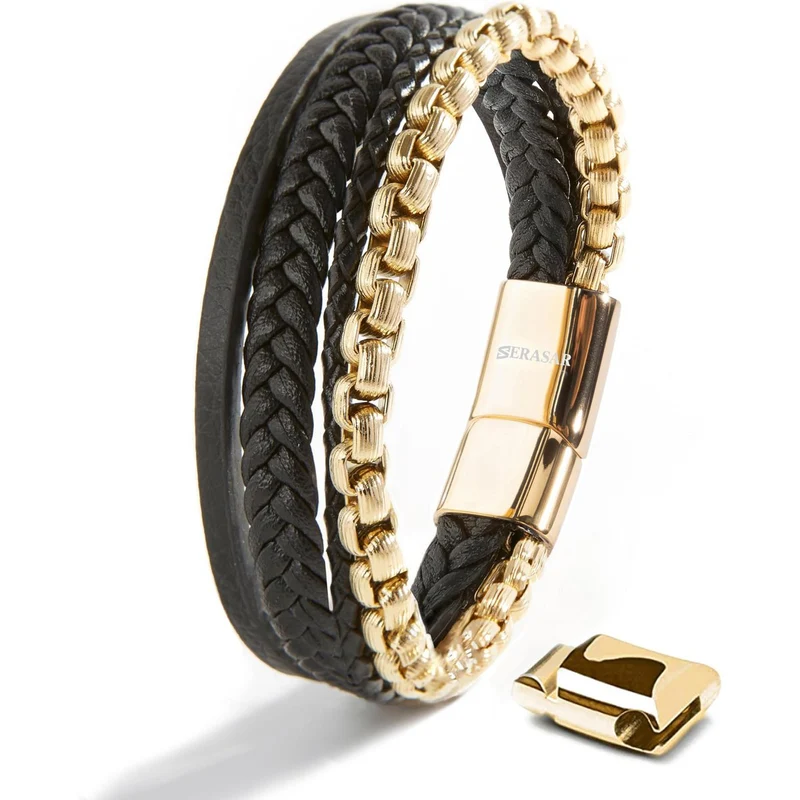 Lederarmband mit Magnetverschluss "Hero"
