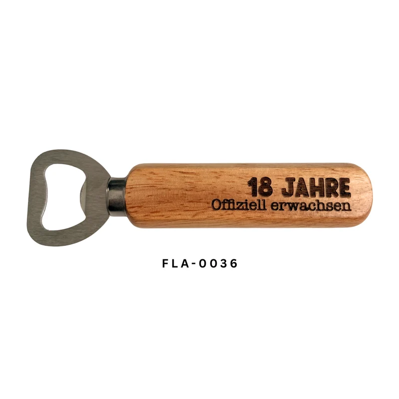 Gravierter Flaschenöffner zum runden Geburtstag