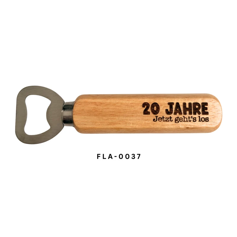 Gravierter Flaschenöffner zum runden Geburtstag
