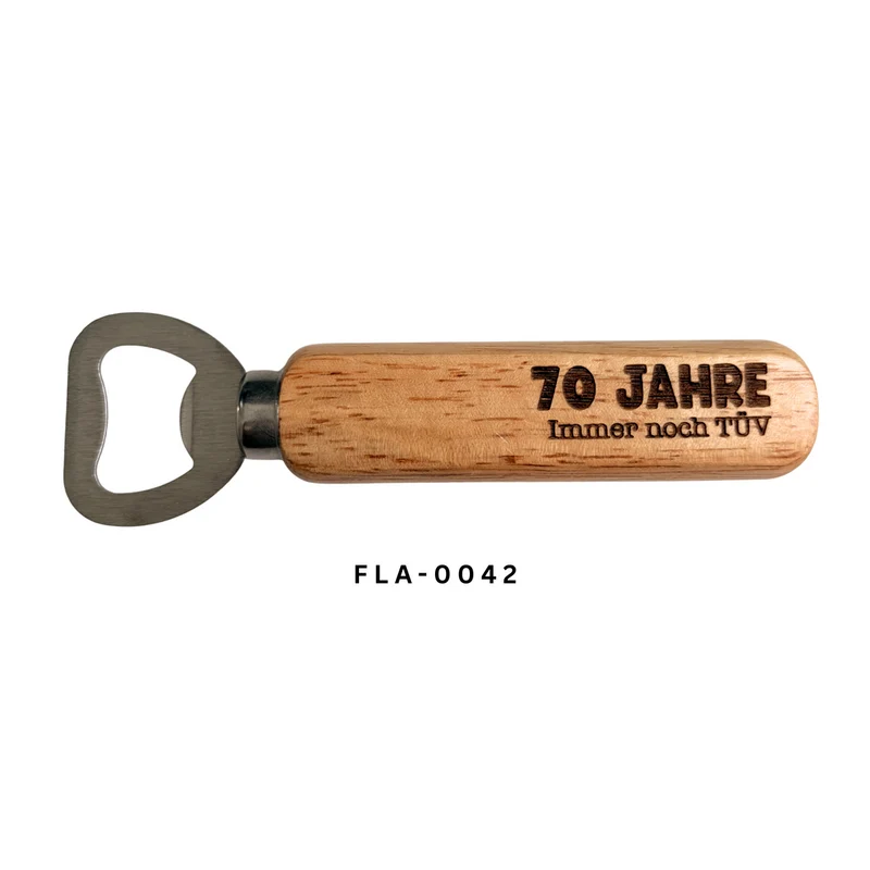 Gravierter Flaschenöffner zum runden Geburtstag